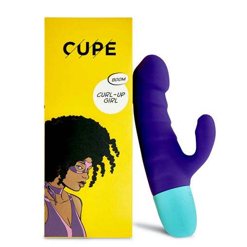 CUPE Curl-up Girl wibrator króliczek fioletowo - błękitny