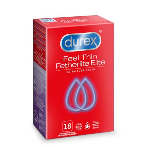 Durex Feel Thin ultracienkie dodatkowo nawilżane prezerwatywy 18 szt.