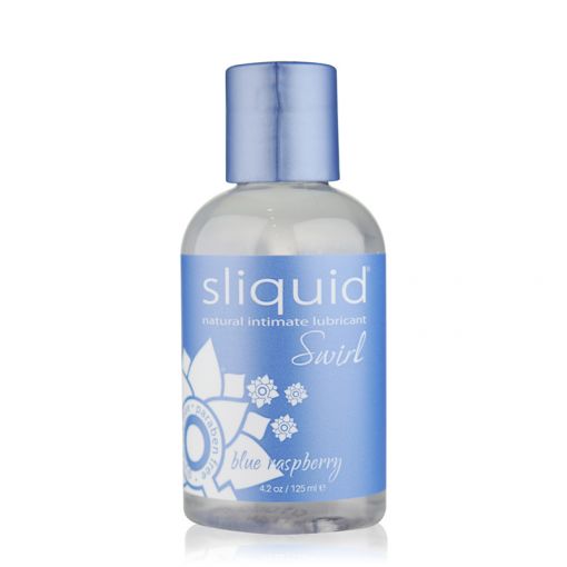 Sliquid Naturals Swirl smakowy lubrykant na bazie wody niebieska malina - 125 ml