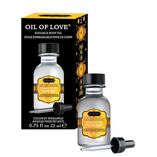Kama Sutra Oil of Love rozgrzewający olejek do gry wstępnej kokosowo-ananasowy 22 ml