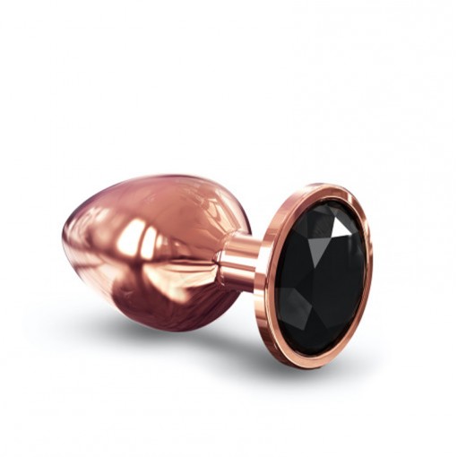 Dorcel Diamond Plug korek analny z czarnym kryształkiem różowe złoto – rozmiar L