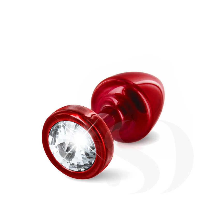 Diogol Anni korek analny z kryształkiem Swarovskiego czerwony 25 mm