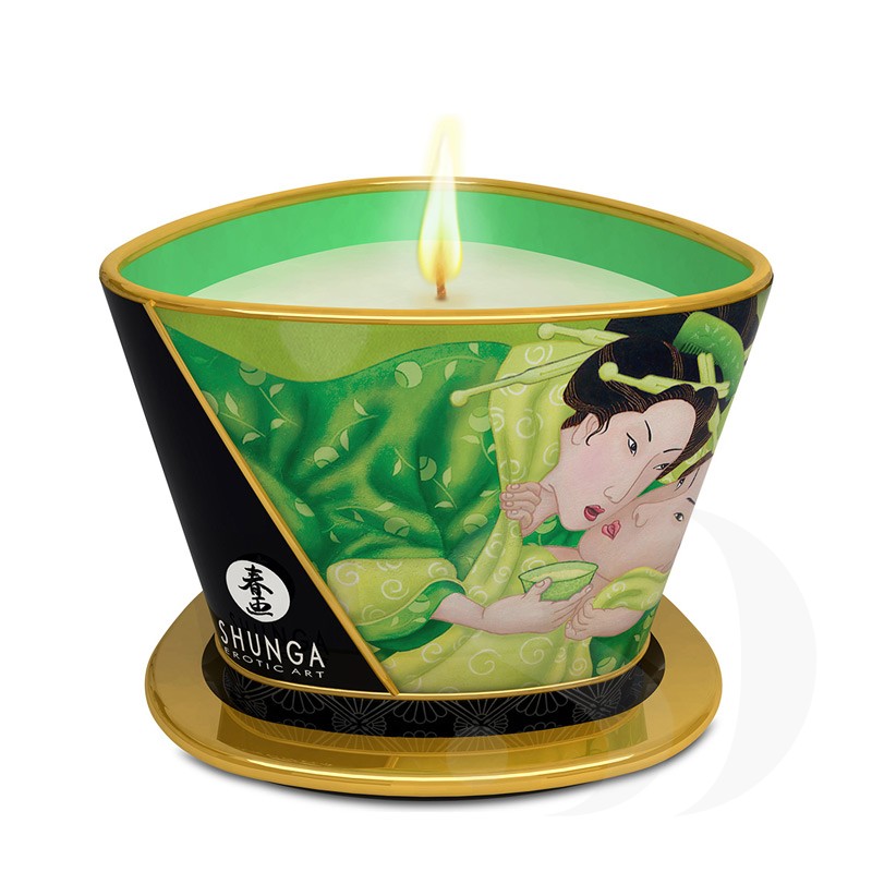 Shunga świeca do masażu zielona herbata 170 ml